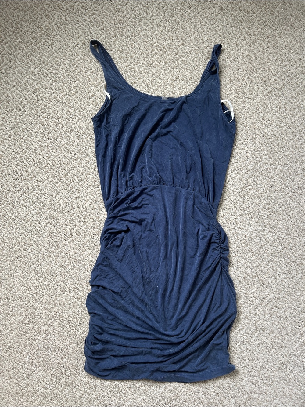 YFB Navy Ruched Tank Dress
